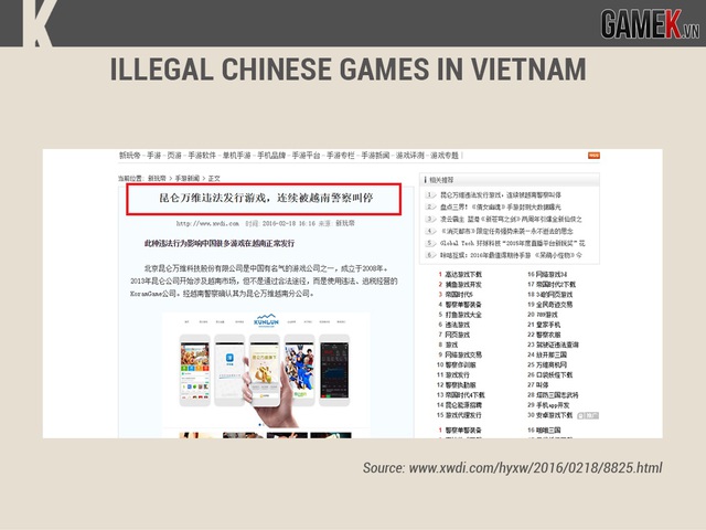 
Game mobile Trung Quốc hoạt động bất hợp pháp ở Việt Nam
