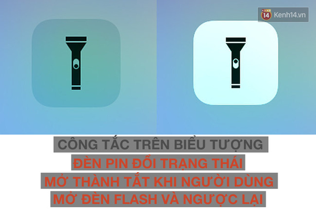 Biểu tượng đèn pin trên Control Center là một bằng chứng hùng hồn cho sự tỉ mỉ của Apple khi thiết kế giao diện người dùng iOS.