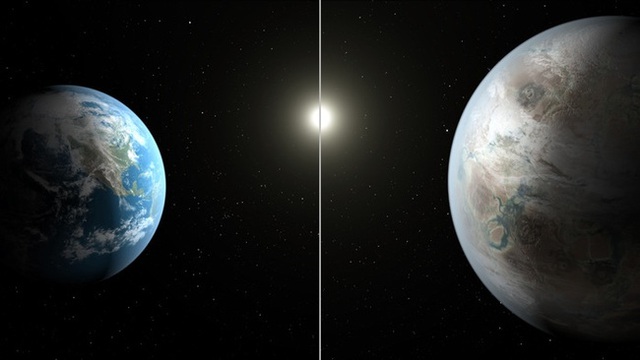 Hành tinh Kepler 452b (hình phải) được cho là Trái đất thứ 2