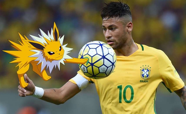 
Chiếc áo vàng Brazil cùng đôi chân nhanh nhẹn, Neymar đã giống Jolteon chưa nào
