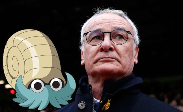
HLV Claudio Ranieri có khuôn mặt bình tĩnh như một chú ốc Omanyte
