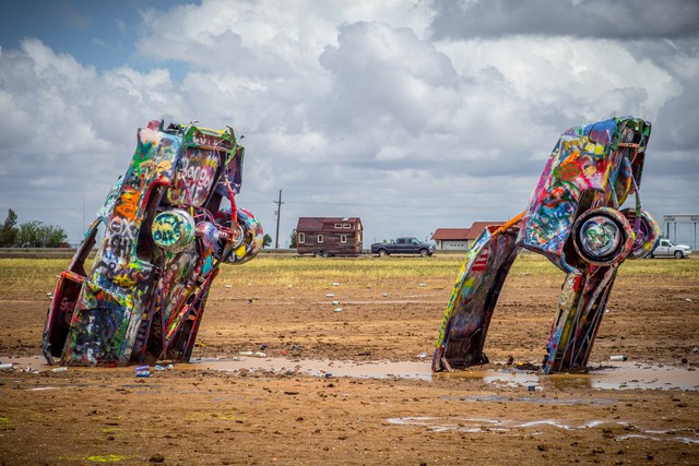  Cadillac Ranch, Amarillo, Texas. 