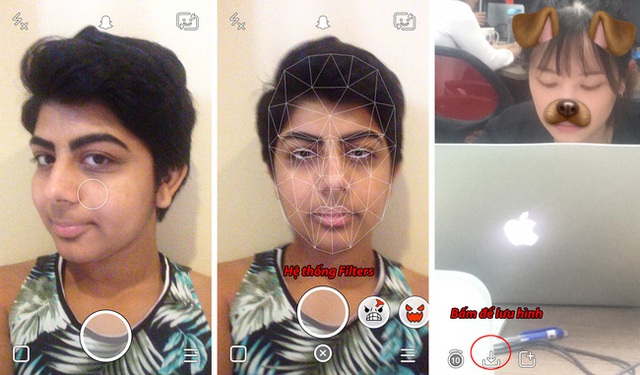  Các bước để kích hoạt chế độ Video Filter của Snapchat. 