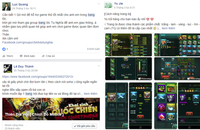 
Nhiều game thủ đã nhanh chóng thành lập Group Bang hội trên Facebook, chờ đợi game online mình yêu thích ra mắt.
