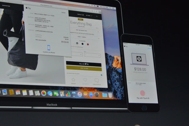 Mua đồ trên Mac, xác nhận thanh toán bằng iPhone.