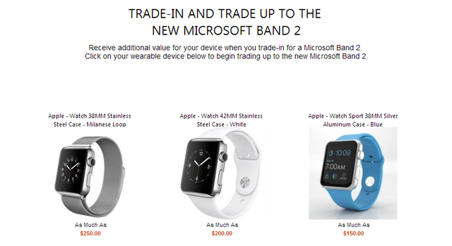  Apple Watch là một trong những sản phẩm hàng đầu được Microsoft nhắm tới trong chương trình này. 