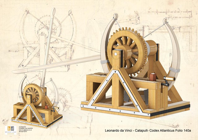  Máy bắn đá theo thiết kế của Leonardo da Vinci 