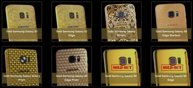 Một số các mẫu smartphone mạ vàng khác của Goldgenie 