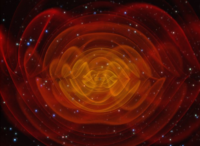  Mô tả sóng hấp dẫn của một cặp sao đôi 