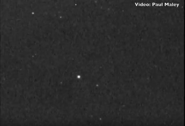  Một bức ảnh trong clip video quan sát hành trình của chiếc vệ tinh thất lạc của Nhật. 