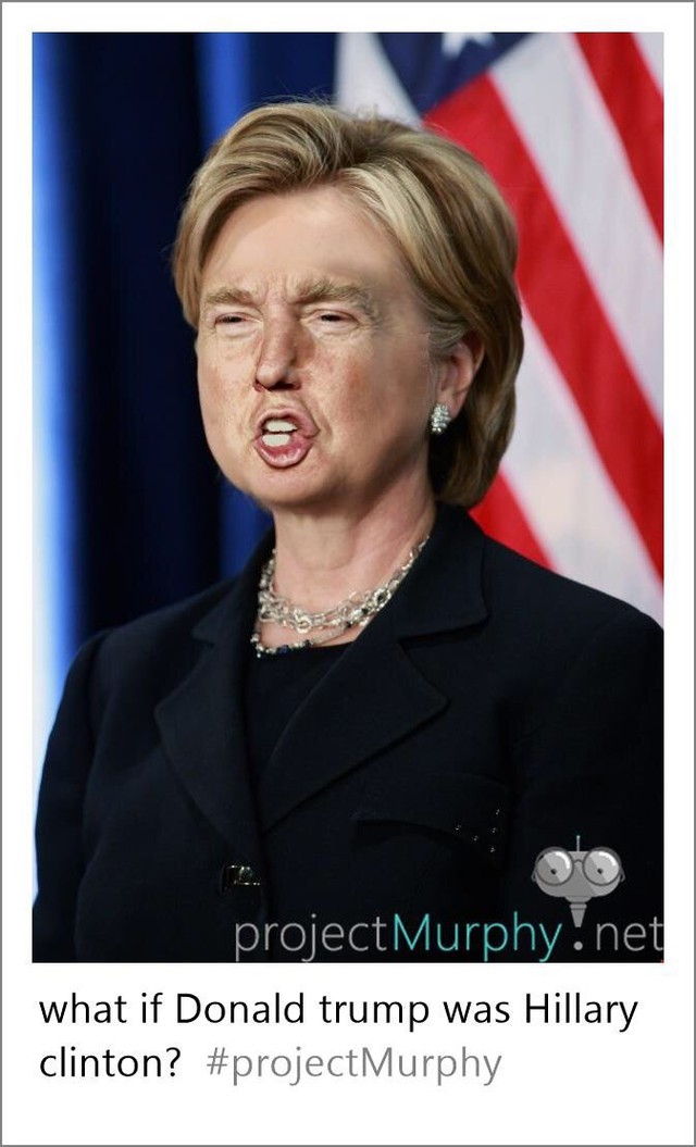  What if Donald Trump were Hillary Clinton? Donald Trump trông như thế nào khi là Hillary Clinton? 