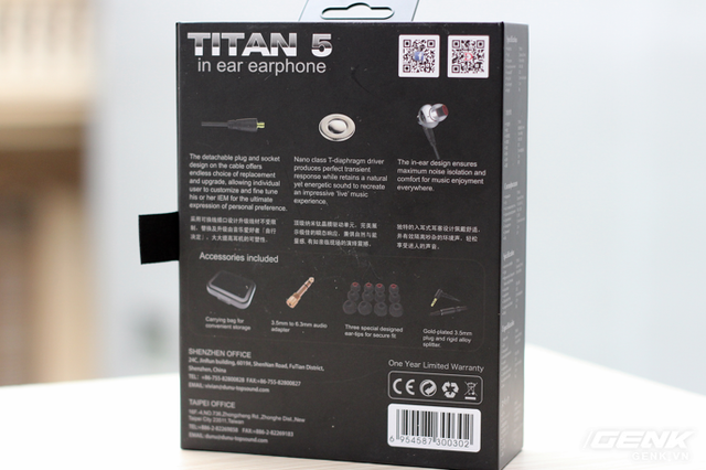  Thông số kĩ thuật cùng những tính năng nổi bật của Dunu Titan 5 