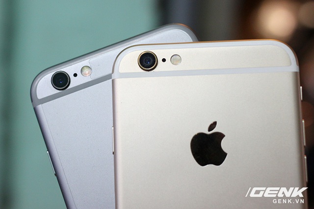  Camera sau của iPhone 6s thật (Grey phía sau) cũng có kính tối màu hơn. 