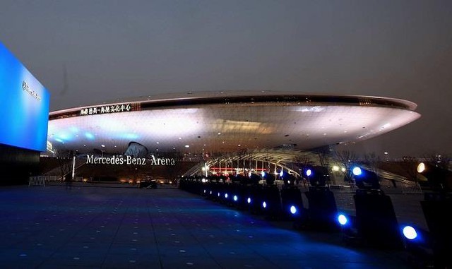 
Sân vận động Mercedes-Benz Arena, nơi diễn ra các sự kiện chính của Shanghai Major.
