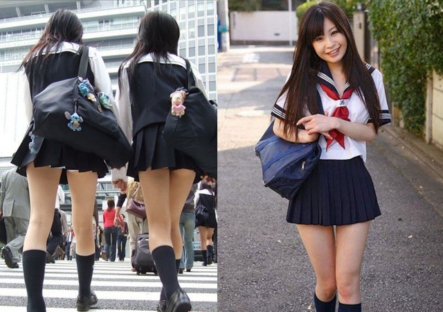 
Đồng phục sữ sinh váy siêu ngắn rất phổ biến tại Nhật Bản
