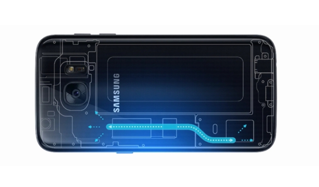  Cơ chế tản nhiệt chất lỏng có trên Galaxy S7. 