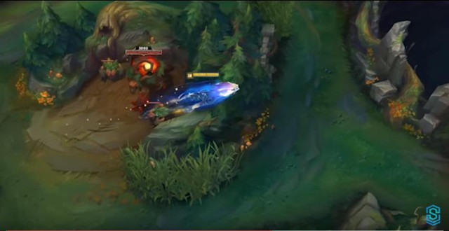 
Sử dụng kỹ năng Du Hành Không Gian (E) cho phép bạn bay qua mọi vật cản.
