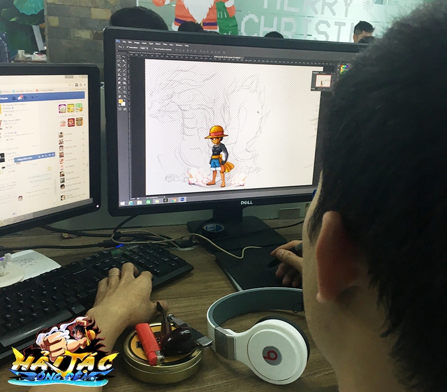 
Luffy trong quá trình tạo hình, phác thảo nhân vật
