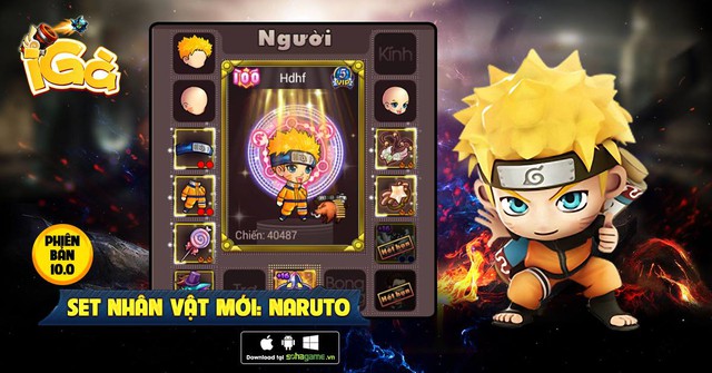Naruto là một trong 6 nhân vật mới đặt chân lên Vương Quốc Gà trong phiên bản này