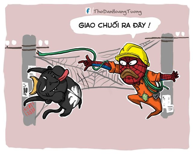 Spider Man có vẻ hợp nghề thợ điện với “ma trận” dây điện ở Việt Nam