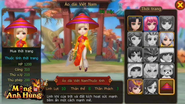 Áo dài là thời trang rất hiếm thấy trong game online phát hành tại Việt Nam