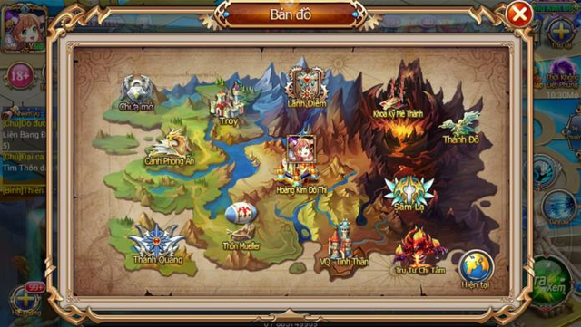 
Bản đồ của game có hơn 12 khu vực phân chia theo cấp độ
