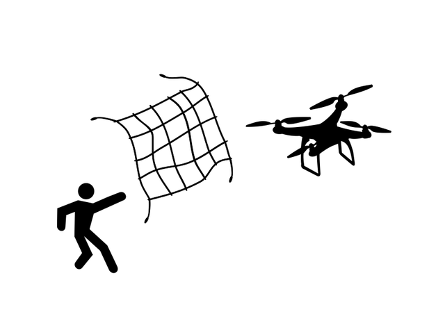  Để bắt drone thì không gì tốt hơn một tấm lưới 