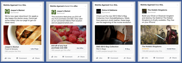  Những bài đăng có trả tiền quảng cáo cho Facebook. 