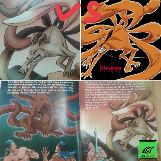 
Quái thú Yêu hồ chín đuôi trong truyện cổ tích Việt Nam mang thiết kế hình dáng giống hệt Cửu Vĩ Kurama từ truyện Naruto.
