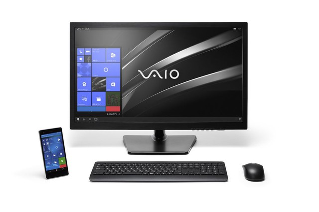  Khi kết nối với màn hình, smartphone của Vaio cũng có thể đóng vai trò một chiếc máy tính 