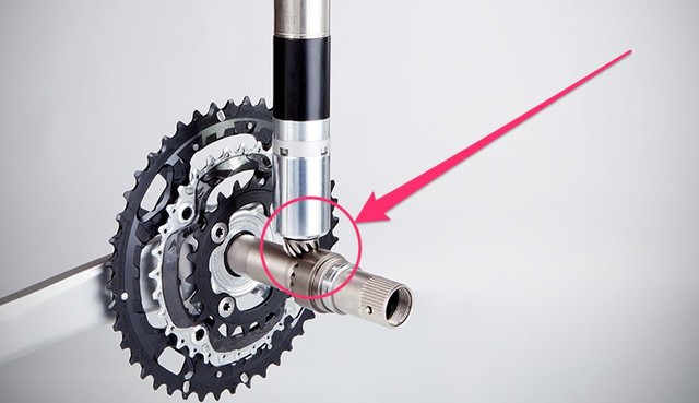 
Cách động cơ truyền lực cho trục xe đạp.
