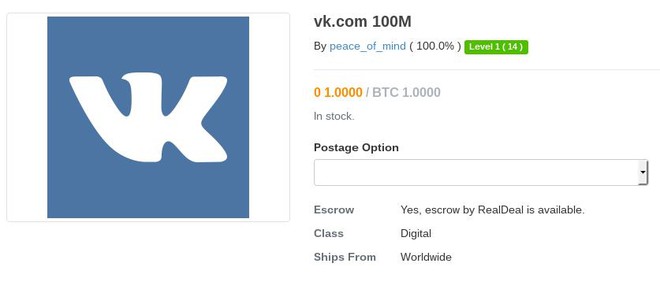 100 triệu tài khoản VK được rao bán trên thị trường chợ đen