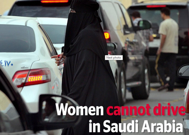  Một đất nước mà phụ nữ không có quyền lái xe. 