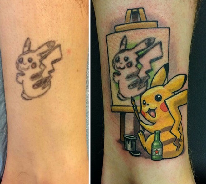 15 hình xăm Pikachu ngộ nghĩnh đáng yêu  Gaming tattoo Hình xăm cánh tay Hình  xăm