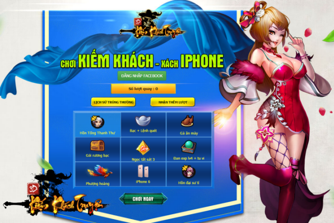 
Sự kiện Chơi Kiếm Khách - xách ngay Iphone đang diễn ra trên trang chủ của Kiếm Khách Truyện.
