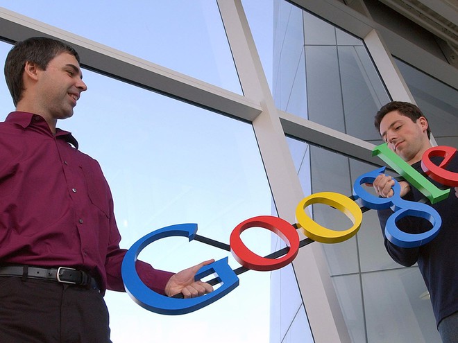  Đồng sáng lập của Google, Larry Page và Sergey Brin. 
