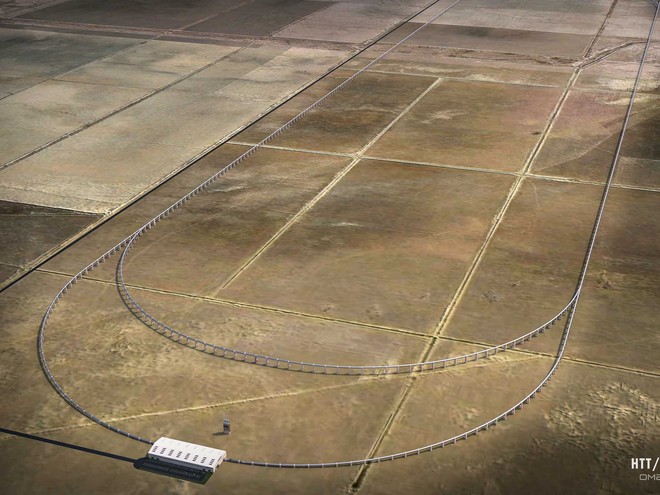  Một bản render giả tưởng công nghệ vận tải Hyperloop thực tế sẽ trông như thế nào tại Thung lũng Quay. 