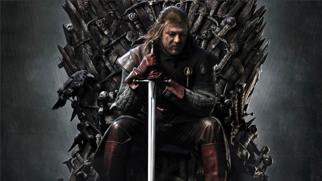 
Ned Stark ngồi trên Ngai Sắt khi giữ vai trò Hand of the King
