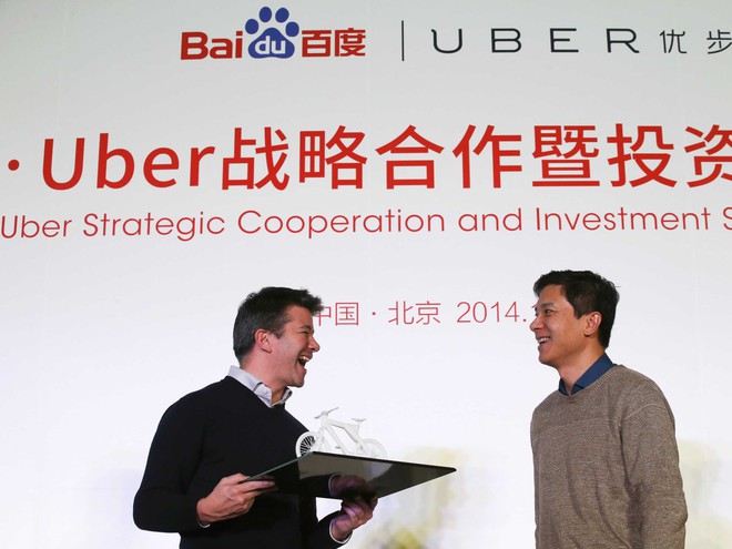  CEO Uber và Baidu ký hợp tác chiến lược 