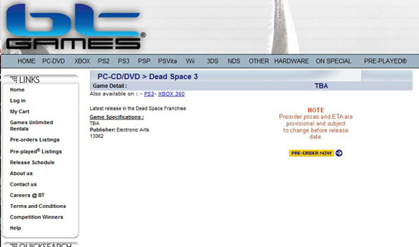 Game kinh dị Dead Space 3 đang được phát triển ? 1