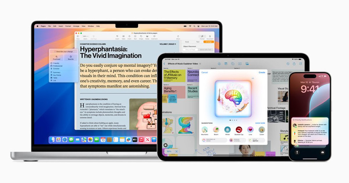 Apple Intelligence: Bộ tính năng AI 