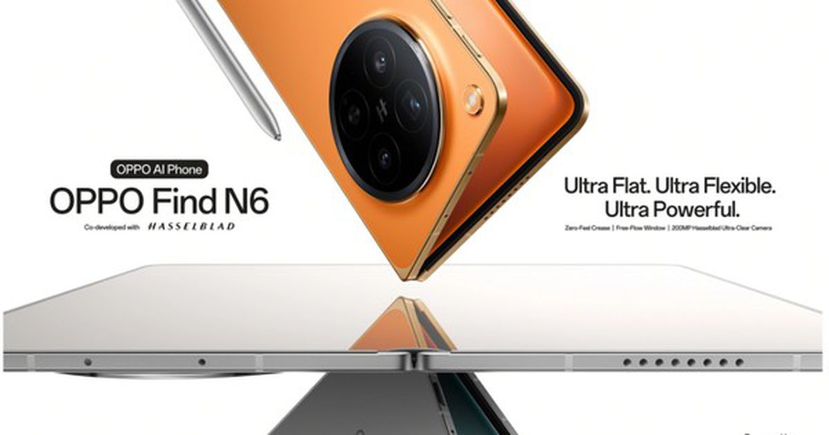 OPPO Find N6 hé lộ công nghệ bản lề và màn hình gập phẳng nhất thế giới