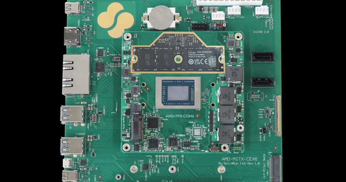 SolidRun ra mắt hệ thống AI biên dùng chip AMD Ryzen AI Embedded P100 và RAM LPCAMM2