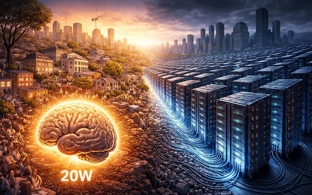 Não bộ con người vận hành chỉ với 20 Watt điện, tương đương với một chiếc màn hình máy tính cũ