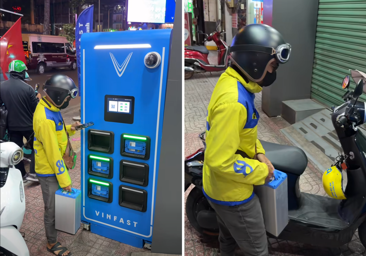 Đổi pin giờ nhanh như thế này thì sao phải đi xe xăng nữa nhỉ?