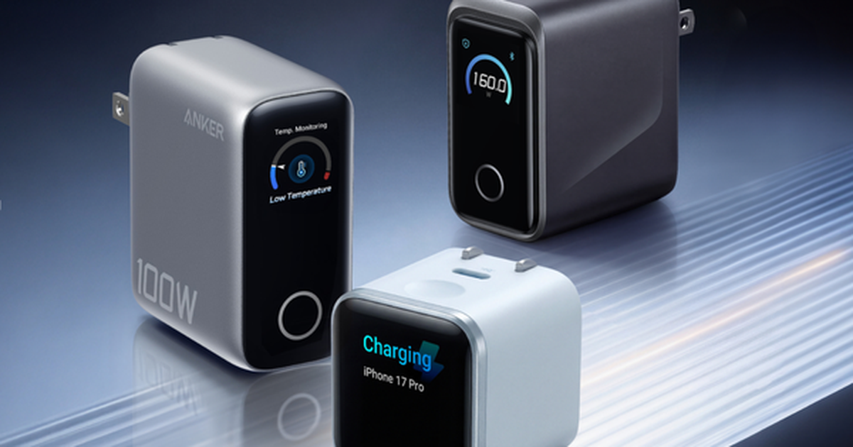 Anker ra mắt loạt sạc màn hình thông minh tại Việt Nam: có bản 160W, hiển thị real-time, tối ưu bằng AI