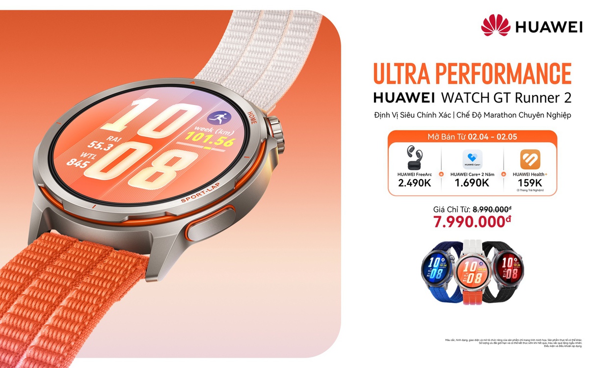 Huawei mở bán HUAWEI WATCH GT Runner 2 tại Việt Nam, hé lộ thêm máy tính bảng, tai nghe mới sắp ra mắt ngay tháng 4