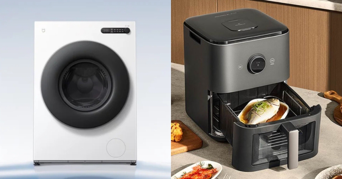 Xiaomi ra mắt nồi chiên không dầu thông minh và máy giặt siêu mỏng, đều hỗ trợ HyperOS Connect