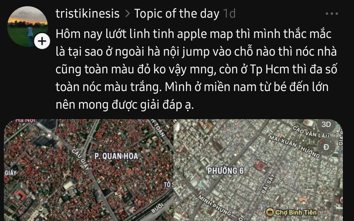 Vì sao nóc nhà Hà Nội toàn màu đỏ còn TP.HCM lại trắng xóa khi nhìn từ trên không?