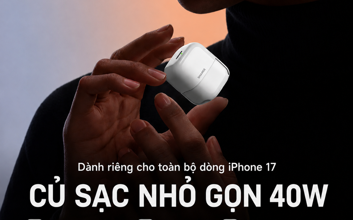 Sharge ra mắt củ sạc mini 40W cạnh tranh Anker Nano, thiết kế giống hộp AirPods
